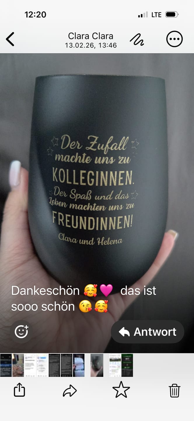 Customer photo review of Von der Kollegin zur Freundin - Personalisiertes Windlicht