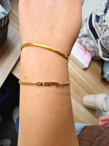 Customer photo review of Bracciale personalizzato con nome