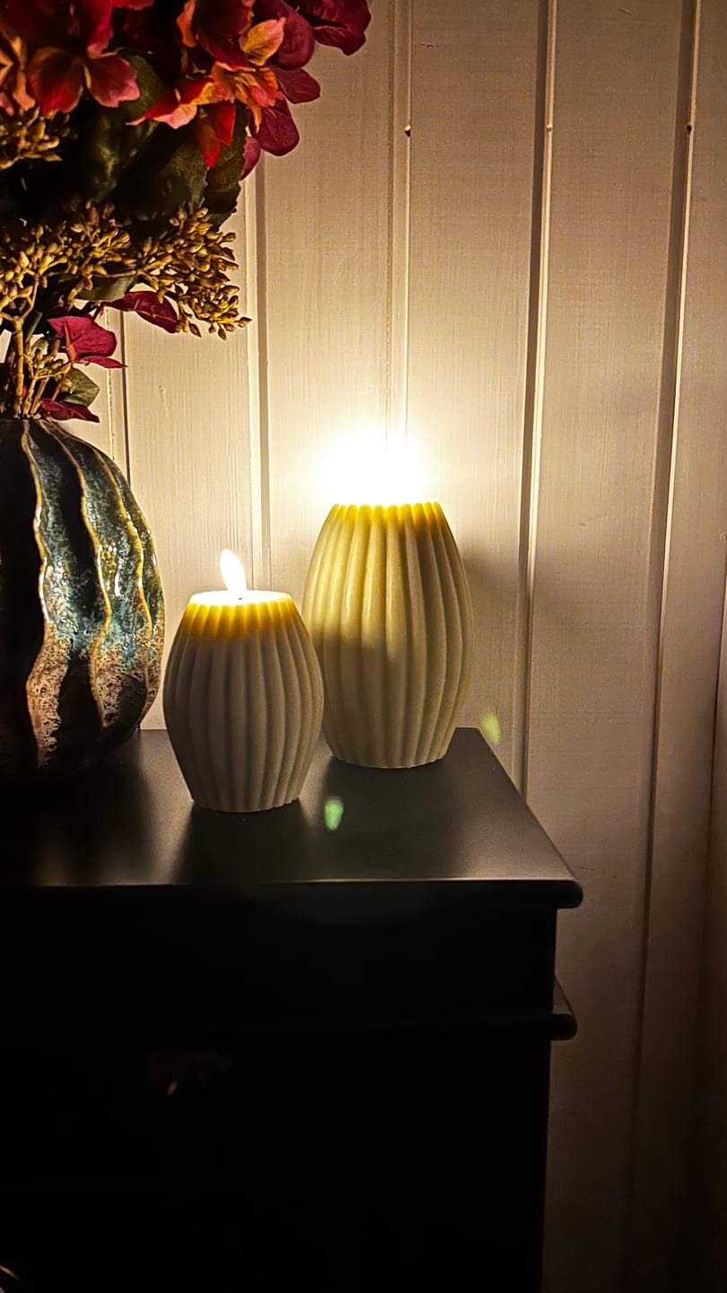 Customer photo review of LED Rillelys D 10 x H 15 cm Sand