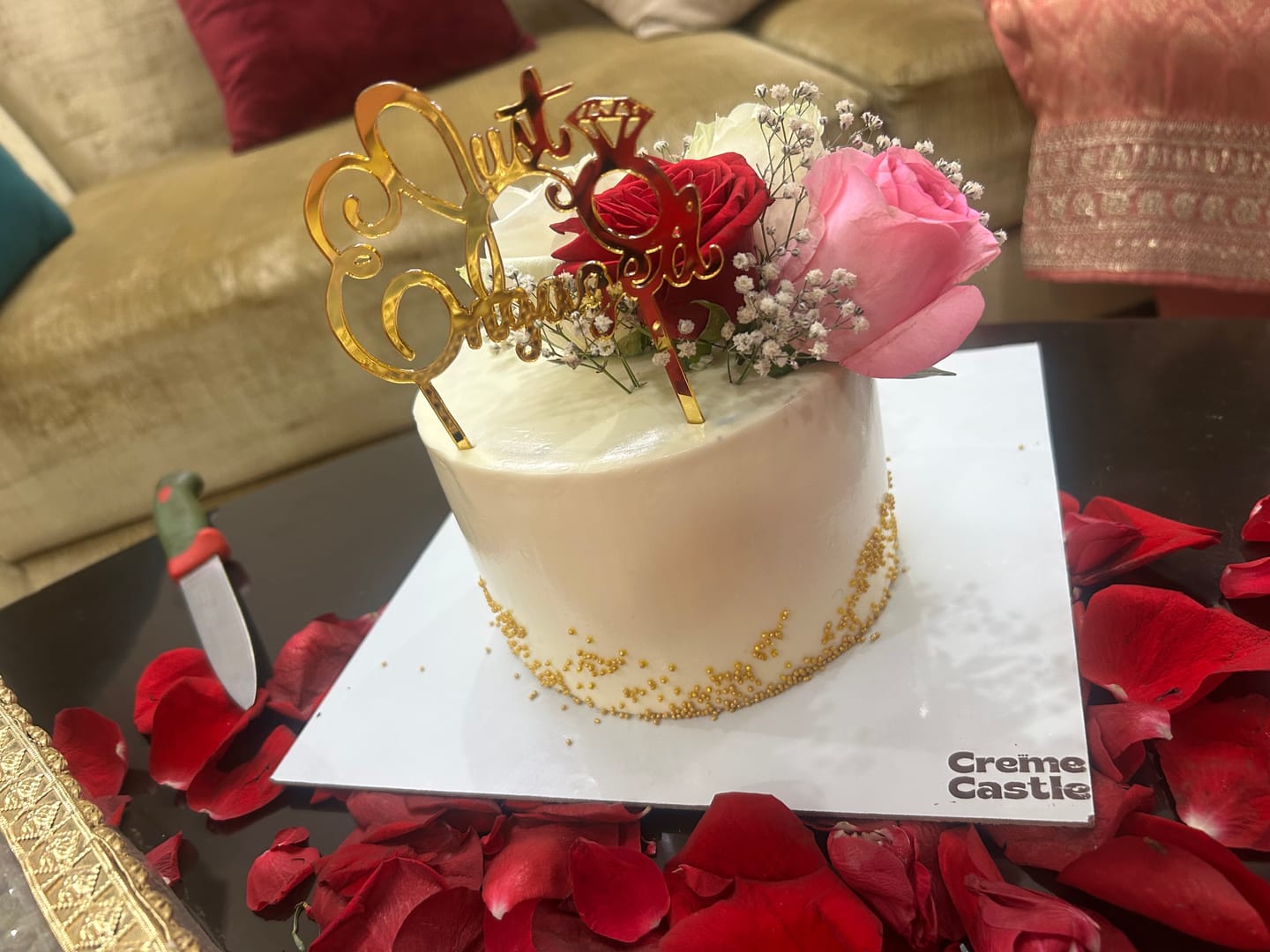 Customer photo review of Flower Splash Cake