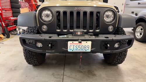 Customer photo review of Jeep Wrangler JK/JL/JT Front Shackle Tab Kit (Rated 10,000-lbs Tensial Strength Tow Point)