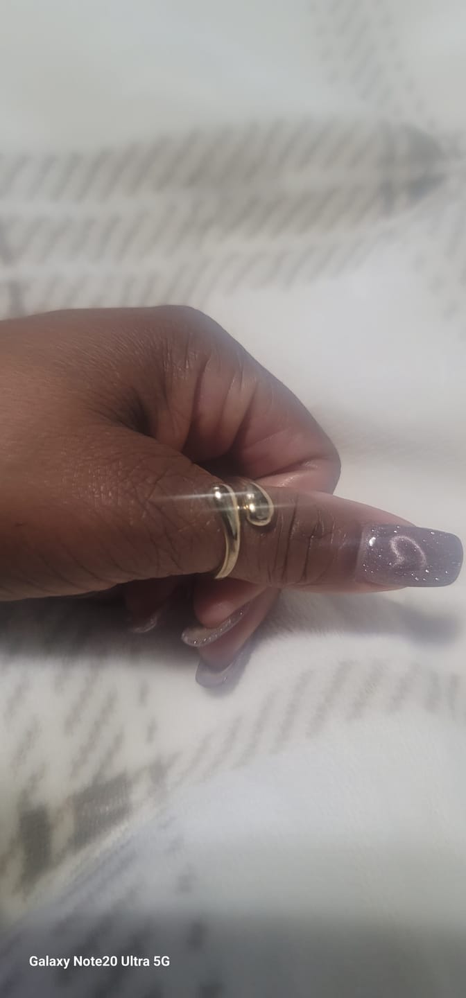 Customer photo review of Open Twist Drop Ring