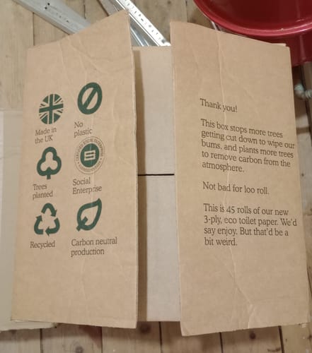 Customer photo review of Recycled 3 Ply Toilet Paper