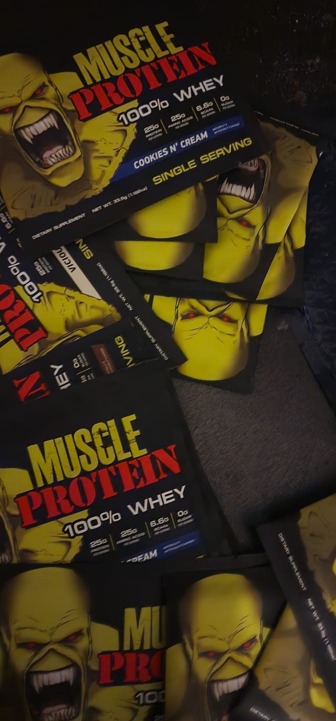 Customer photo review of Whey Protein Powder Travel Single Serving