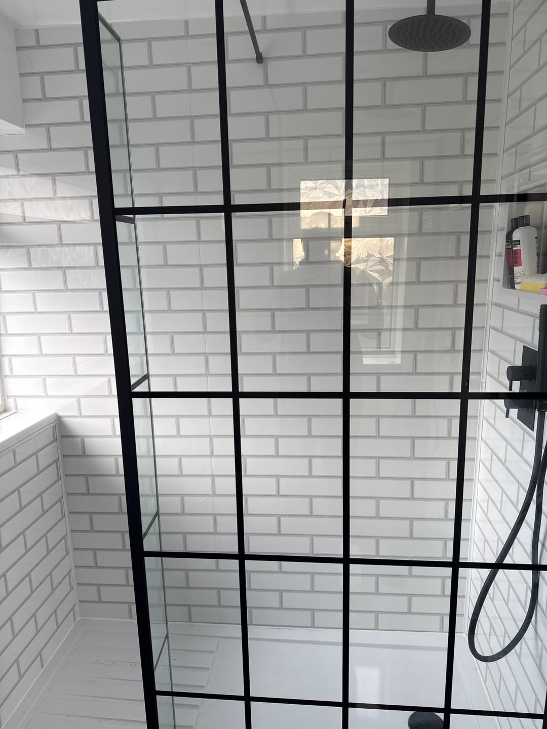 Customer photo review of 10mm London Tile Gloss Shower Panel 1M x 2.4M