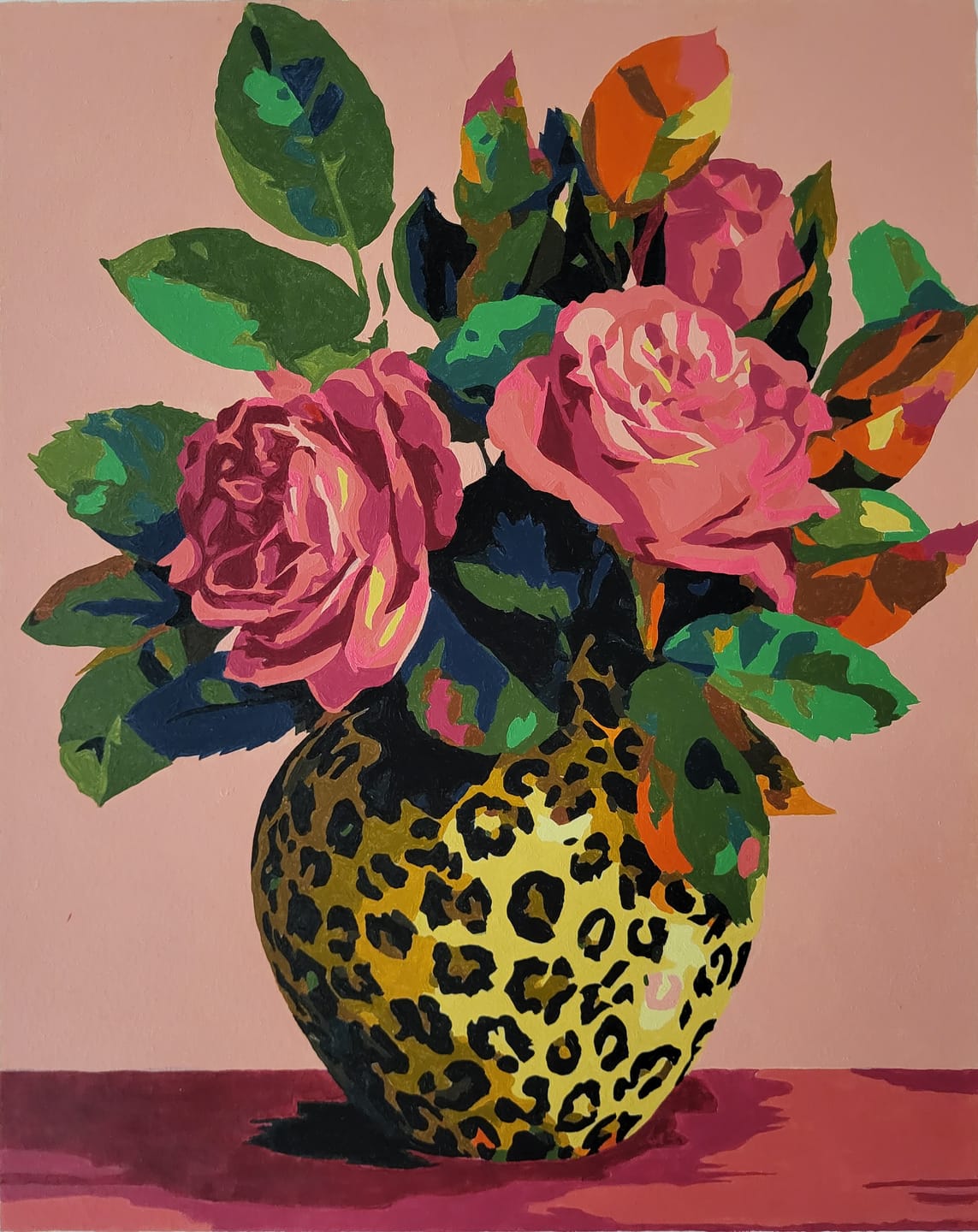 Customer photo review of Wild Roses | Paint by Number