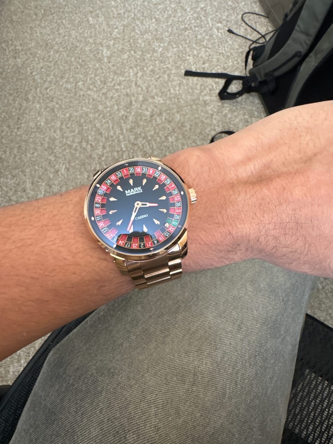 Customer photo review of Mark Fairwhale 5031 ROULEX Casino Watch – Luxury Roulette Timepiece
