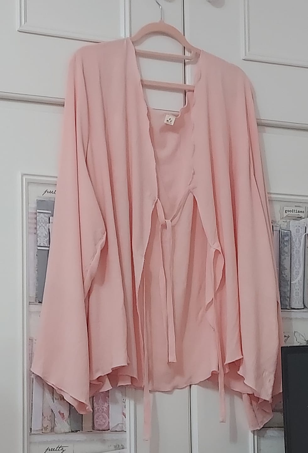 Customer photo review of Plain Linen Look Viscose Fabric