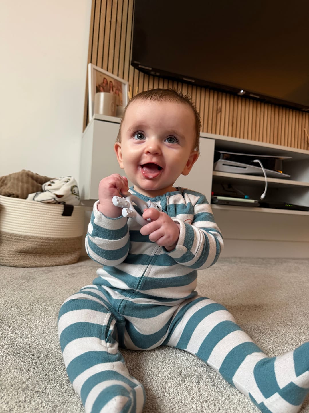 Customer photo review of Teething Toy: Dotty the Dinosaur™