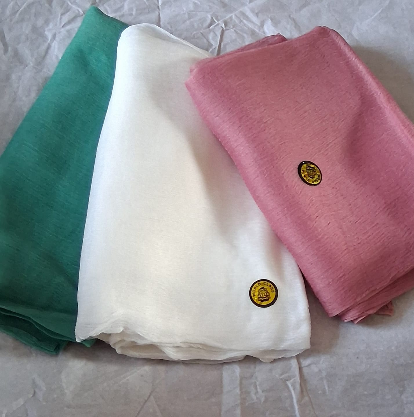 Customer photo review of Try Our New Crepe Fabrics: Free 3 Piece Bundle ✅