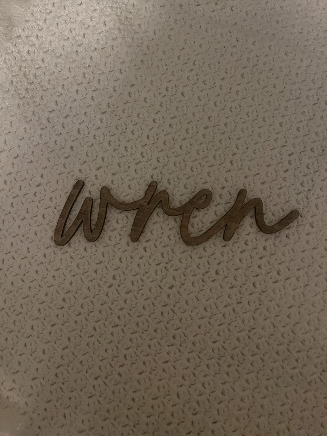 Customer photo review of Wood Name Sign