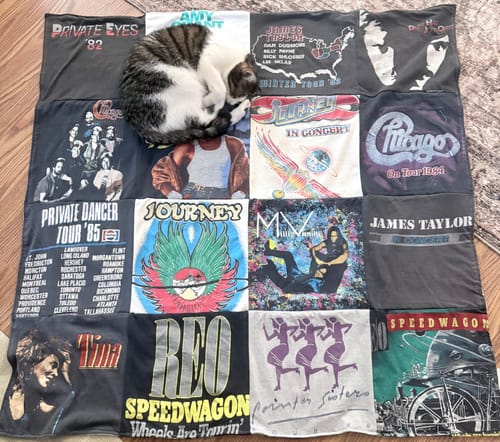 Customer photo review of Double Sided Classic T-Shirt Blanket