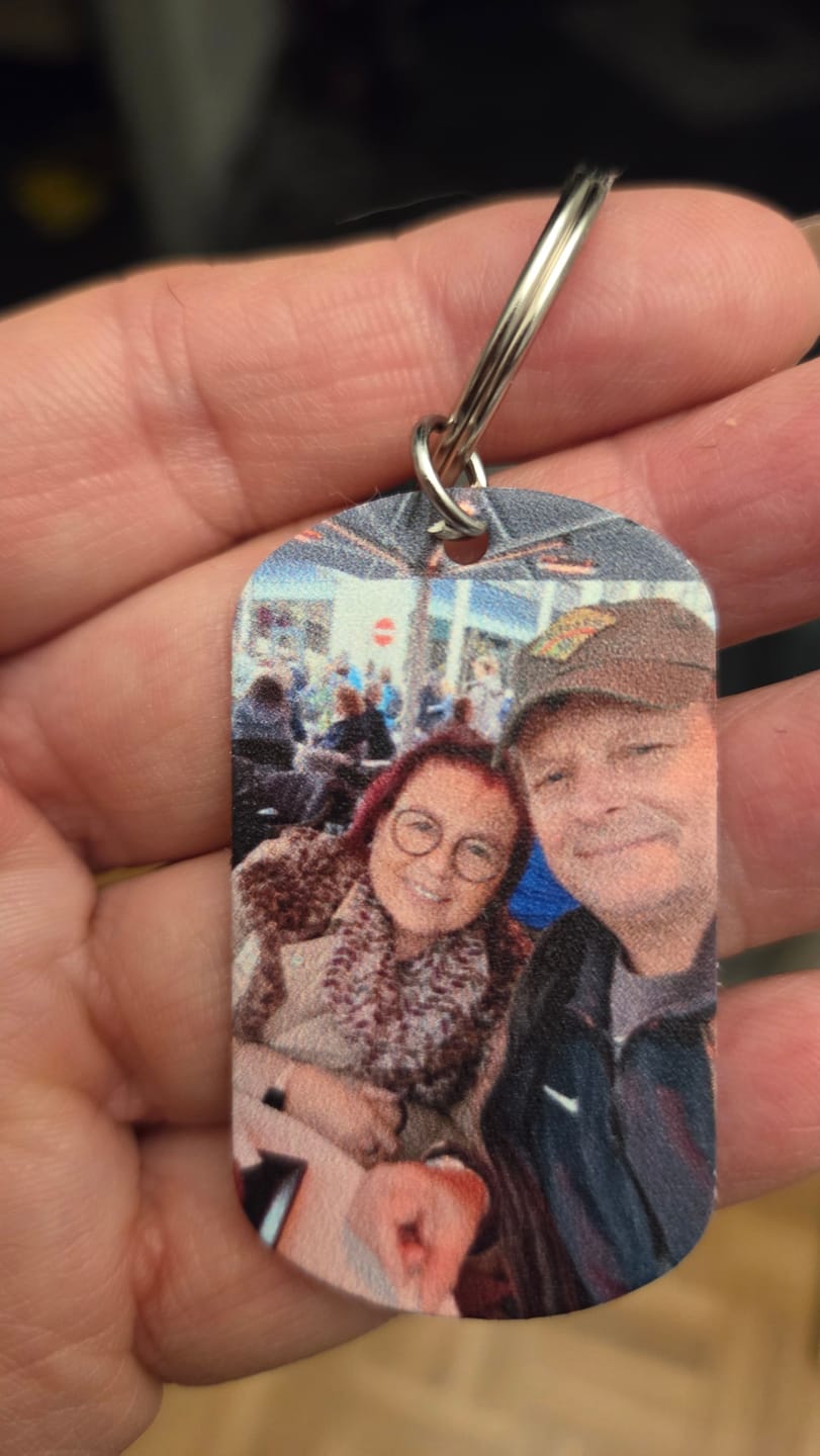Customer photo review of Unser Tag - Personalisierter Metall-Schlüsselanhänger