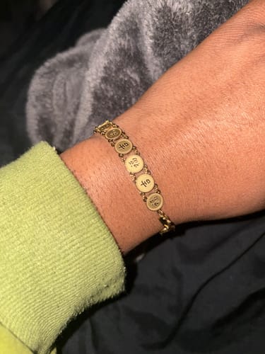 Customer photo review of Lucky Coin Bracelet