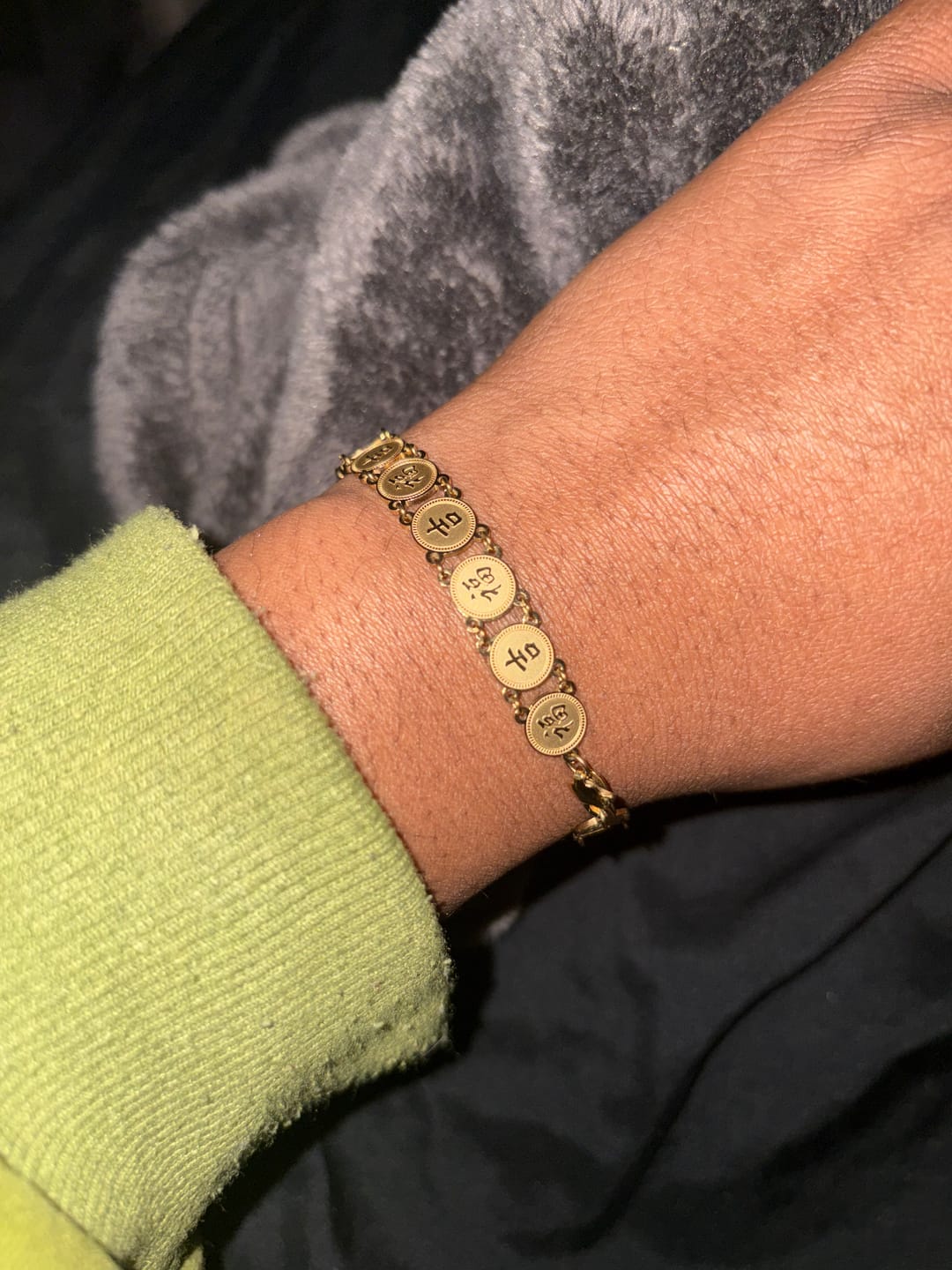 Customer photo review of Lucky Coin Bracelet
