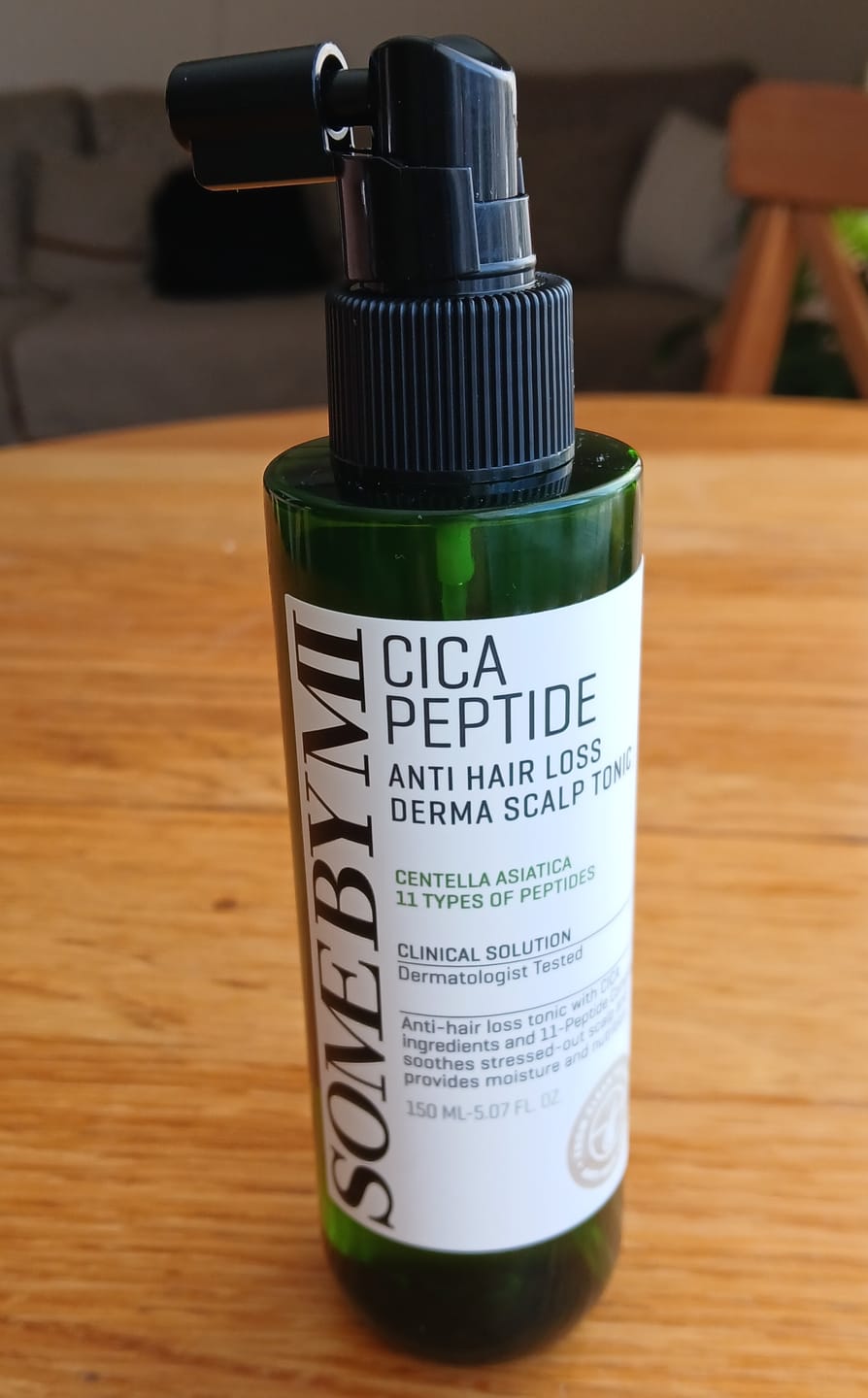 Customer photo review of Spēcinošs toniks matiem Some By Me Cica Peptide Derma Scalp Tonic