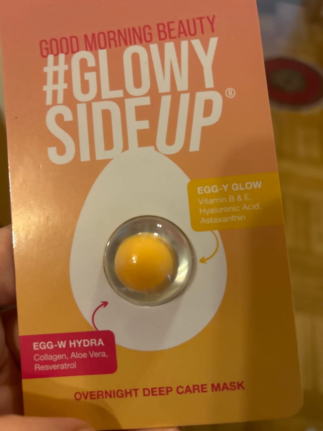 Customer photo review of 3er Pack GLOWYSIDEUP® Overnight Leave-On Maske