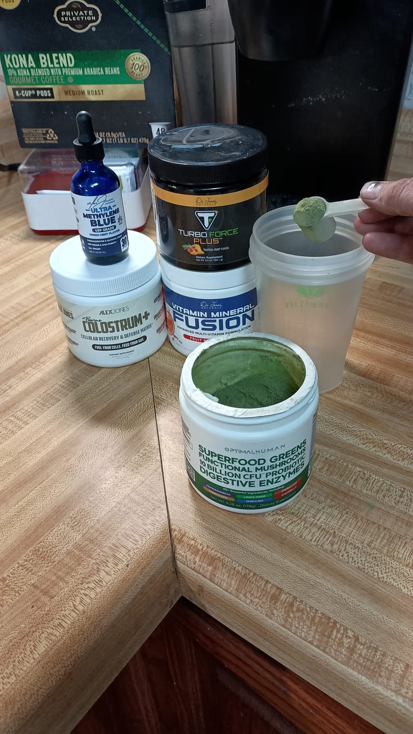 Customer photo review of Optimal Human - Superfood Greens (6.28 oz) (30 Servings)