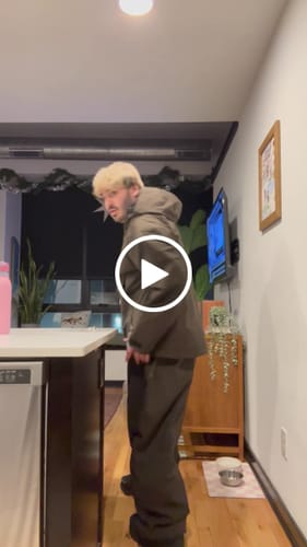 Customer video review of Men’s Coffee Baggy Drawstring Durable Snow Pants