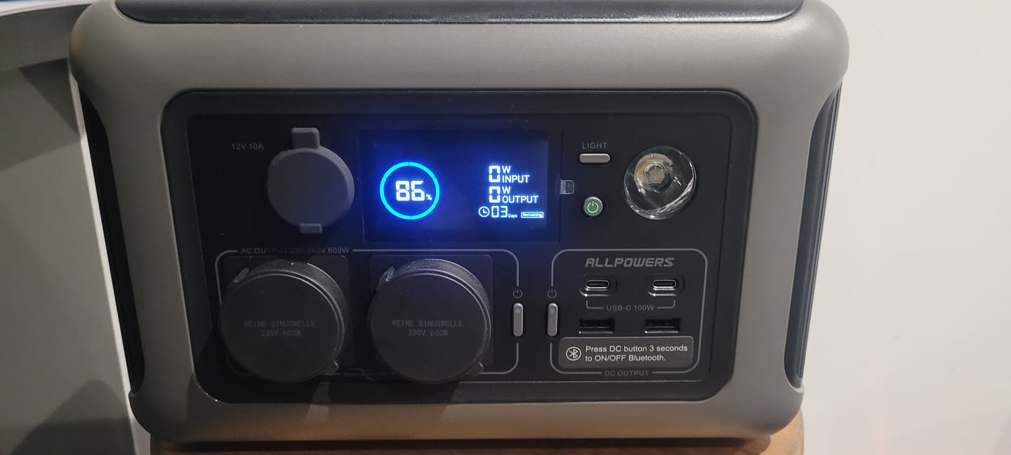 Customer photo review of ALLPOWERS R600 Station électrique portable 600W 299Wh Batterie LiFeP04