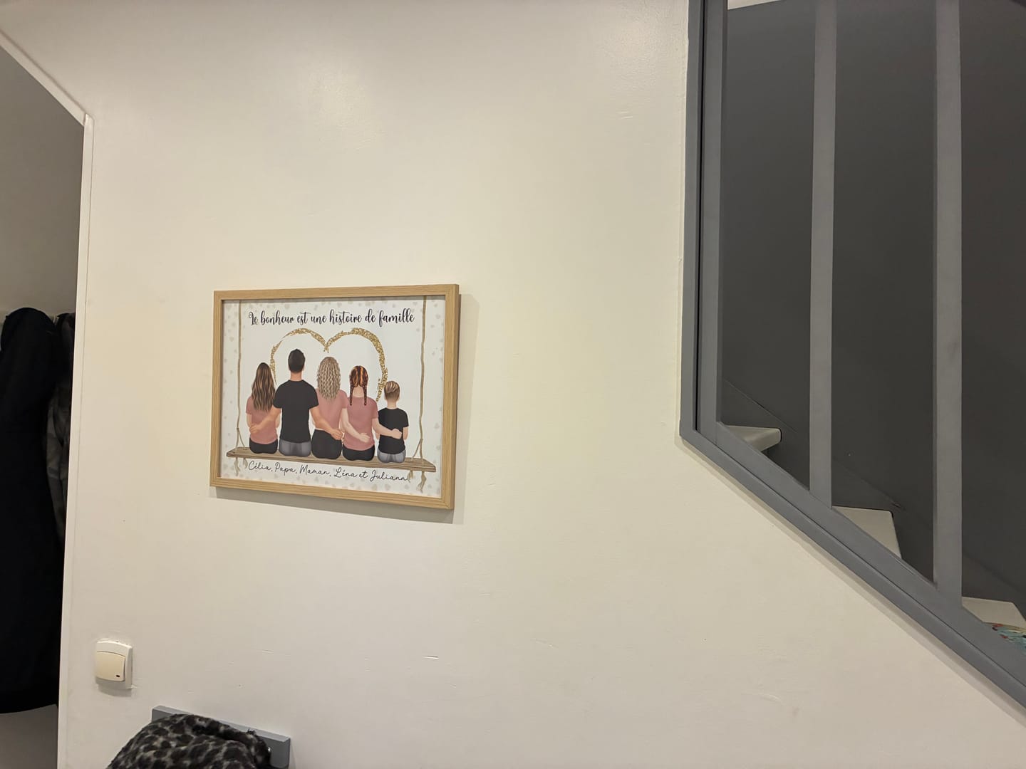 Customer photo review of Affiche Personnalisée - Famille Papa Maman Enfants & Animaux