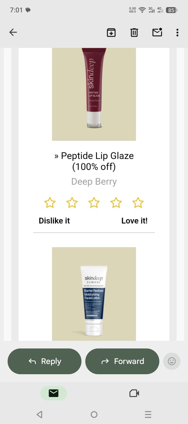 Customer photo review of Barrier Restore Moisturizing Facial Lotion