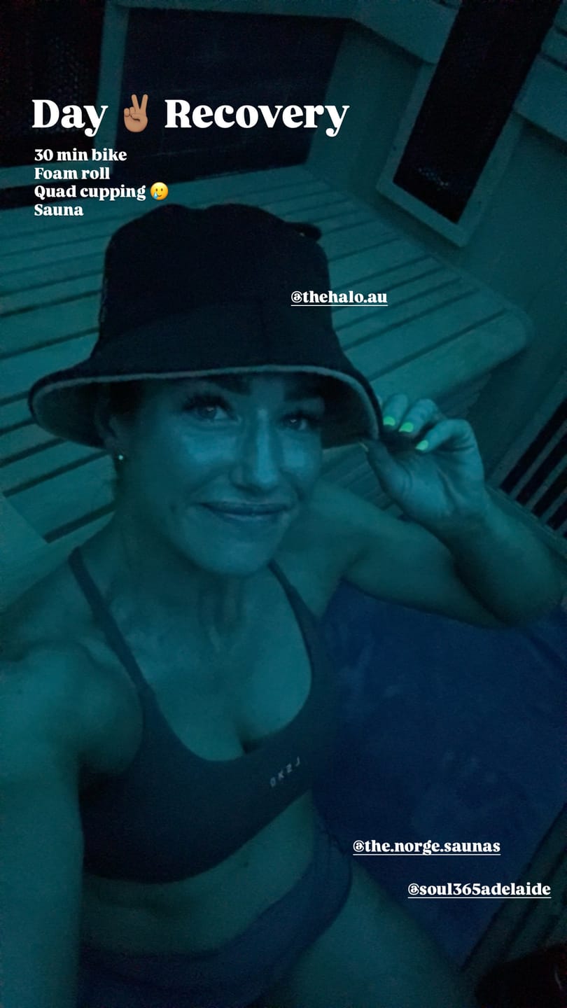 Customer photo review of The Halo Sauna Hat