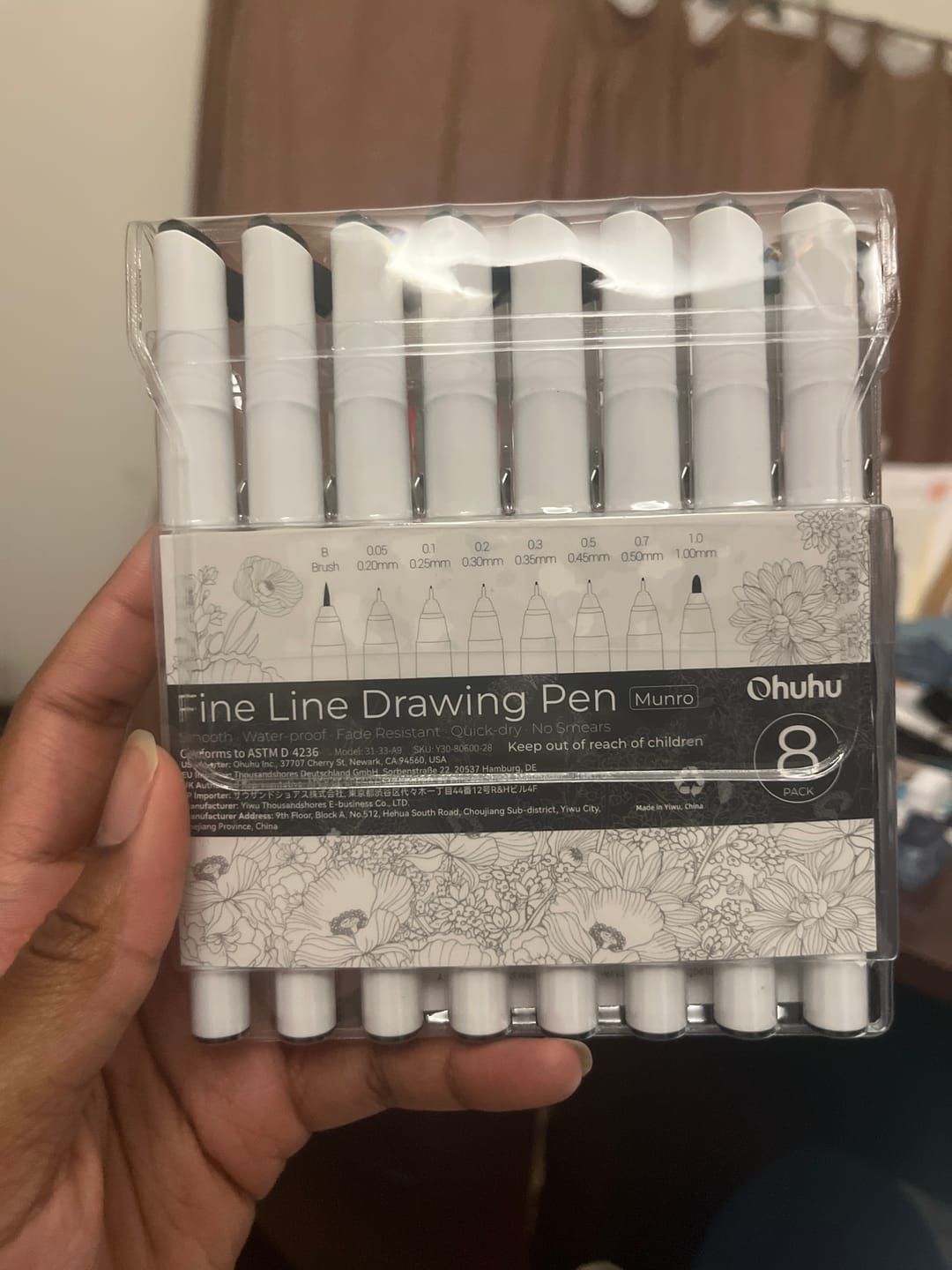 Customer photo review of Ohuhu Fineliner Drawing Pen, 8 Pack