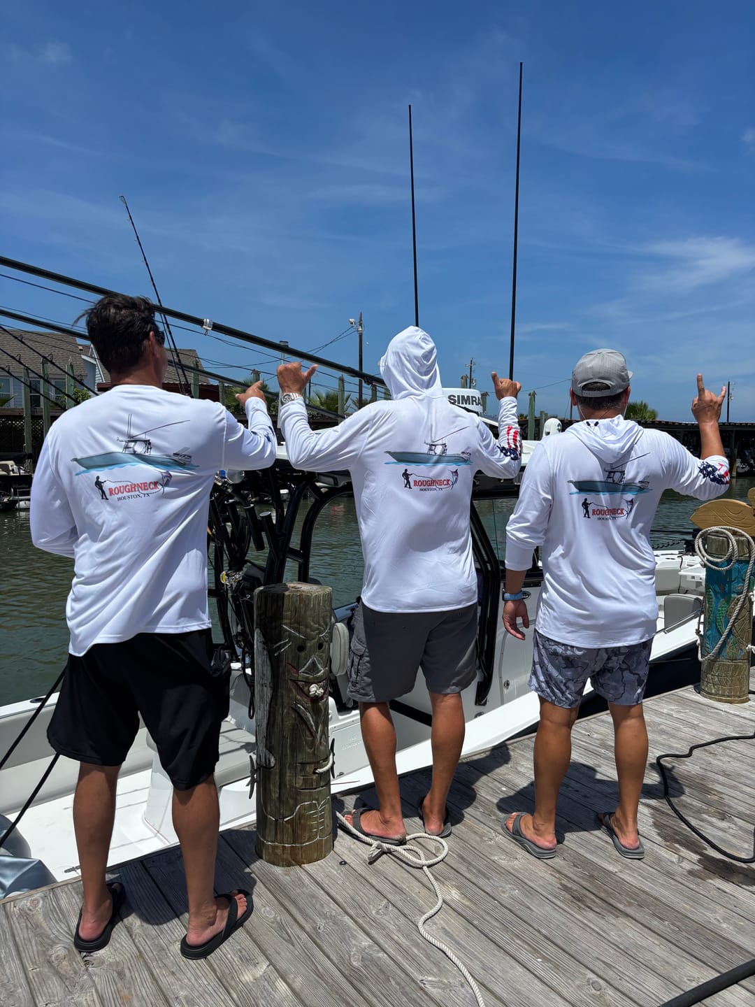Customer photo review of American Flag Women's Dri-Fit Custom Boat Shirts - Long Sleeve