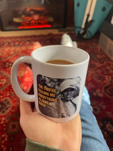 Customer photo review of Fake & Gay Mug