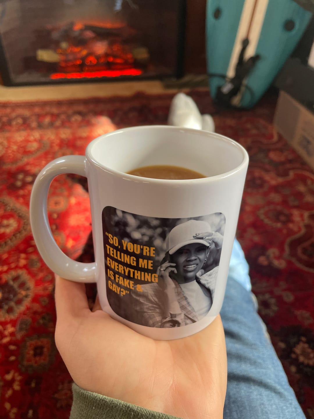 Customer photo review of Fake & Gay Mug