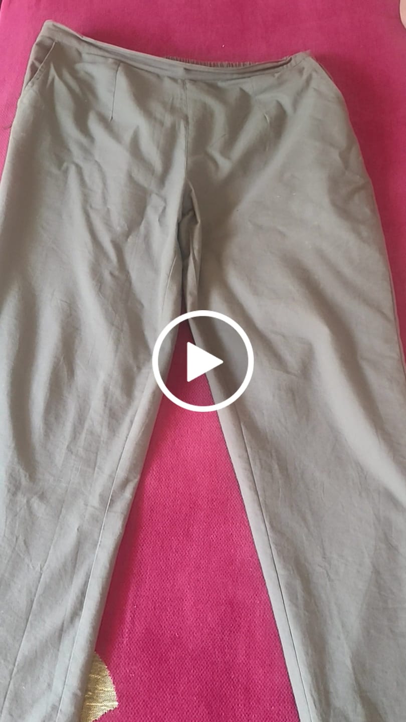 Customer video review of Women Grey Cotton Pant