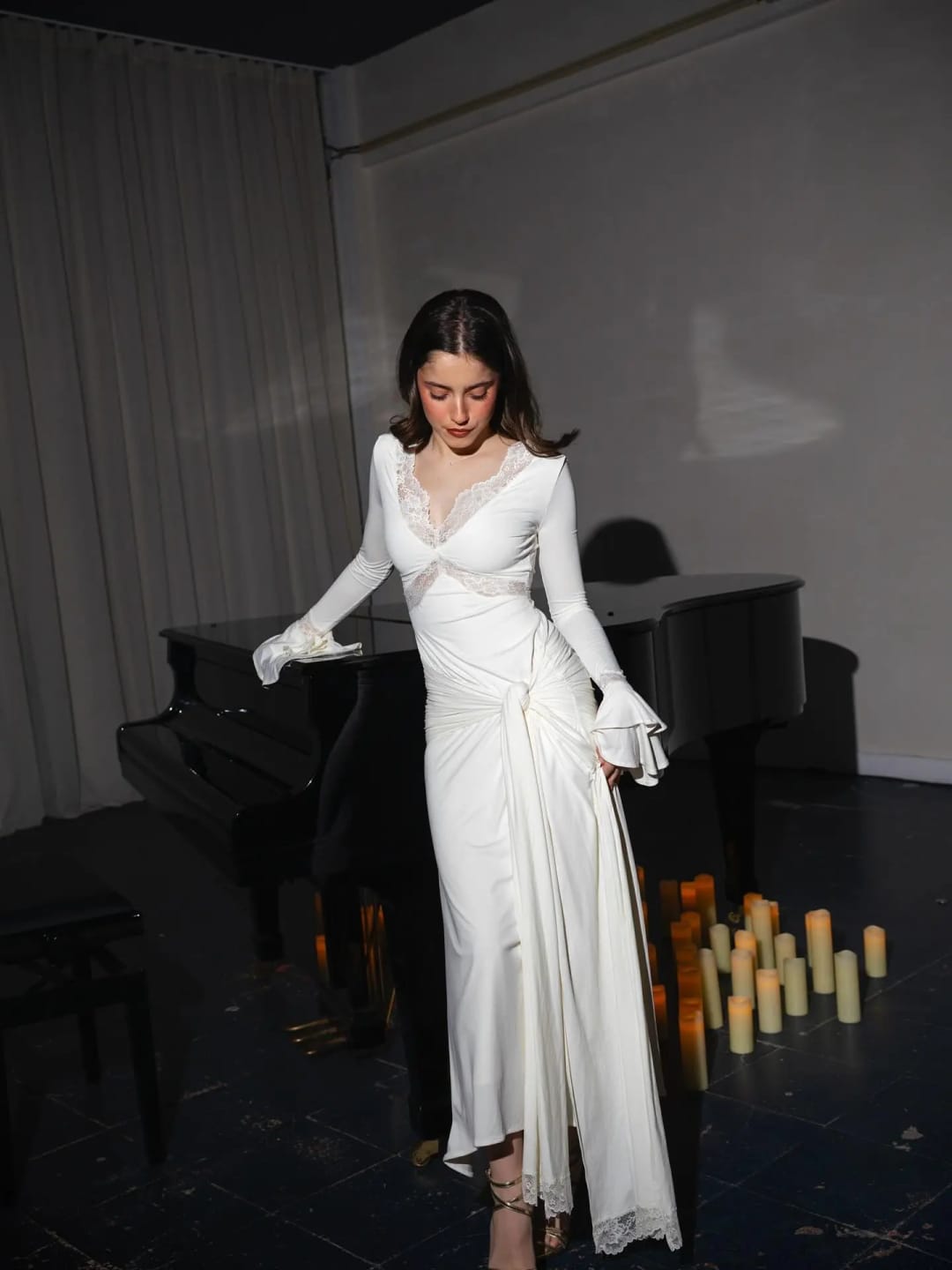 Customer photo review of Bella Bell Sleeve Maxi  Dress
