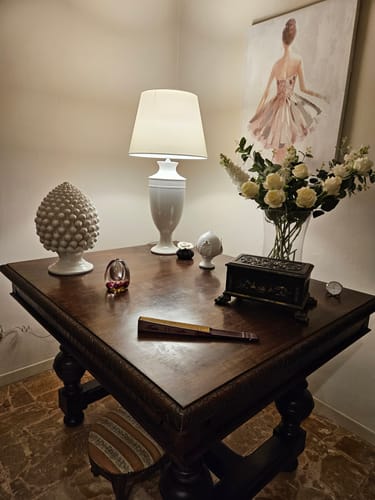 Customer photo review of Lampada da Tavolo in Ceramica Bianca 100% Made in Italy