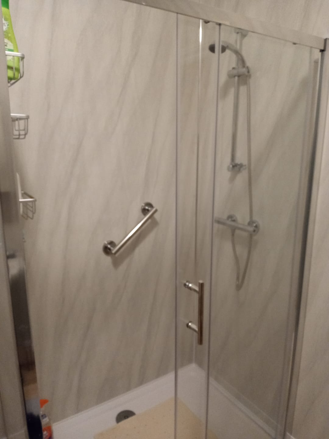 Customer photo review of 10mm Ocean Grey Ultra Matt Shower Panel 1M x 2.4M