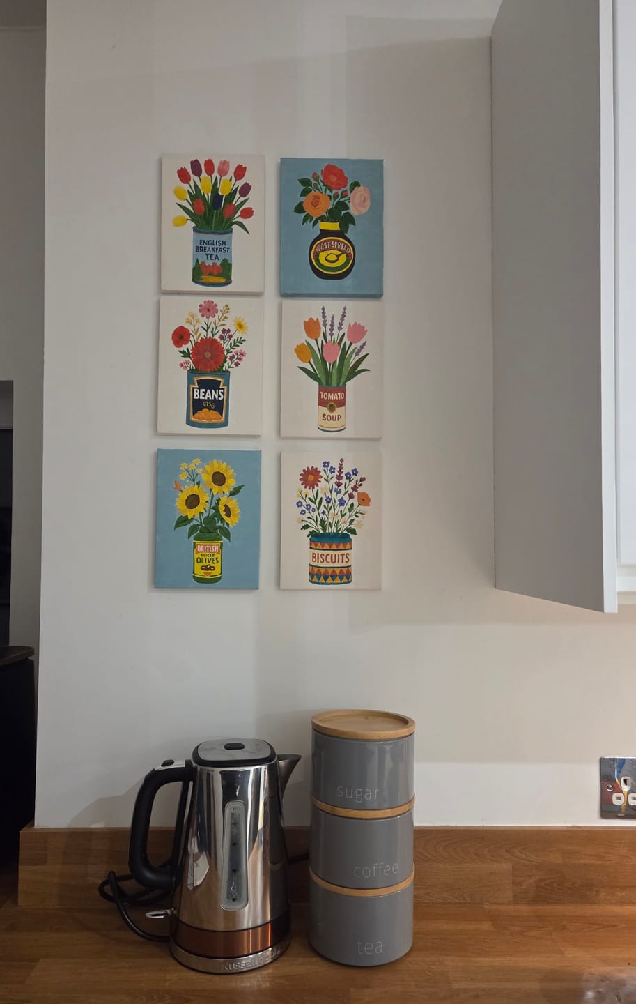 Customer photo review of 6 Mini Paintings - Flowers in Cans Set