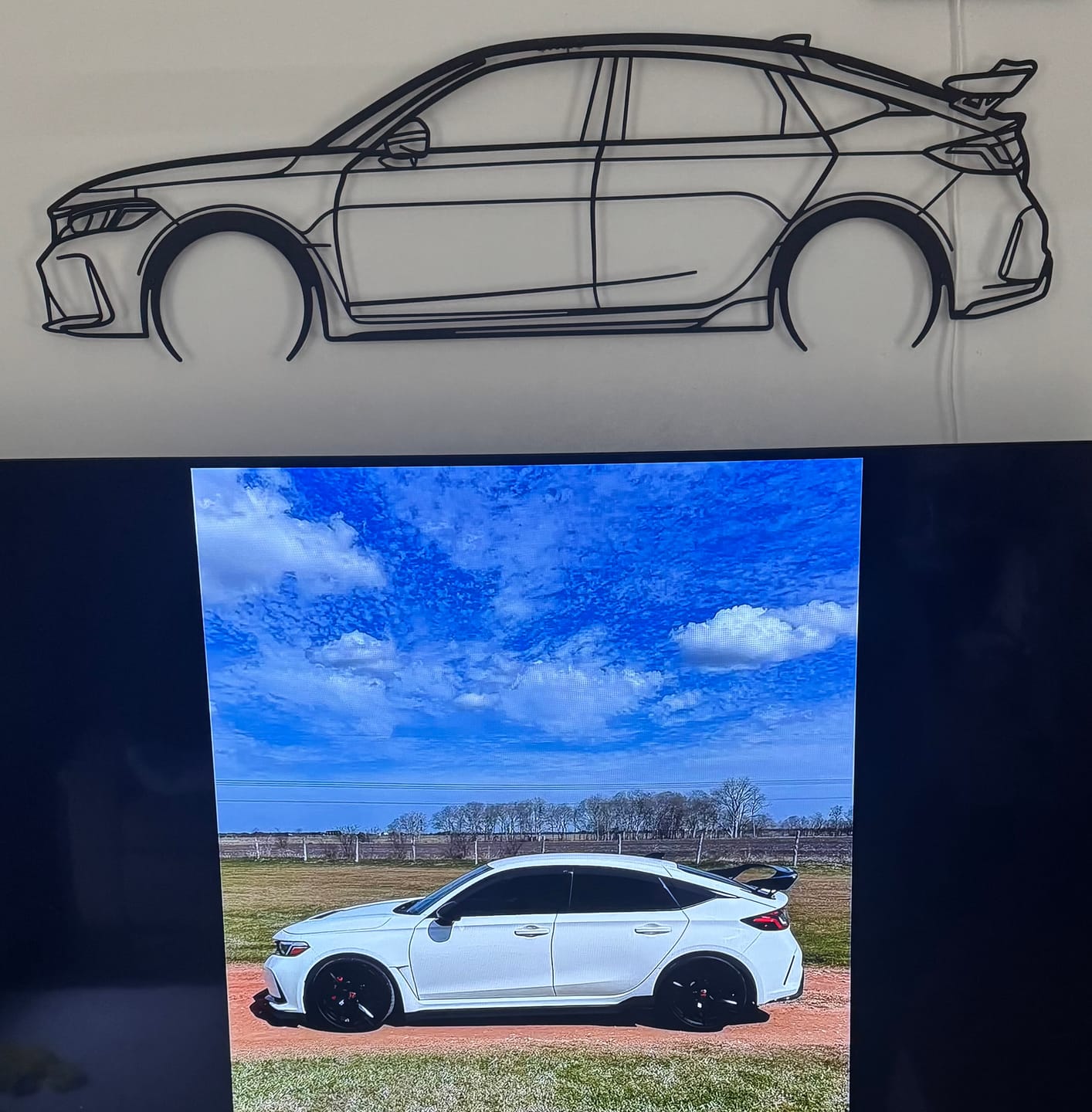 Customer photo review of Civic Type R FL5 2023 Detailed Silhouette Metal Wall Art