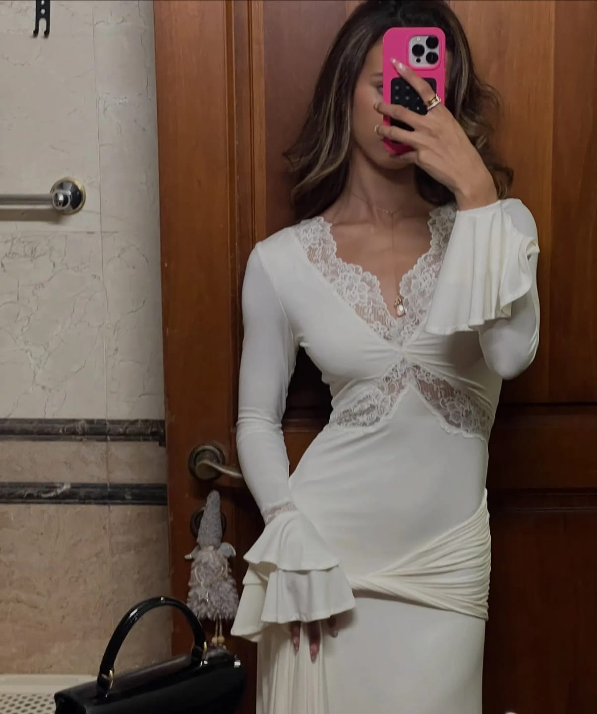 Customer photo review of Bella Bell Sleeve Maxi  Dress