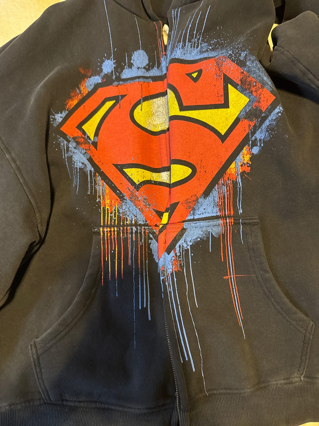 Customer photo review of 5011 - Superman Drip Zip-Ups
