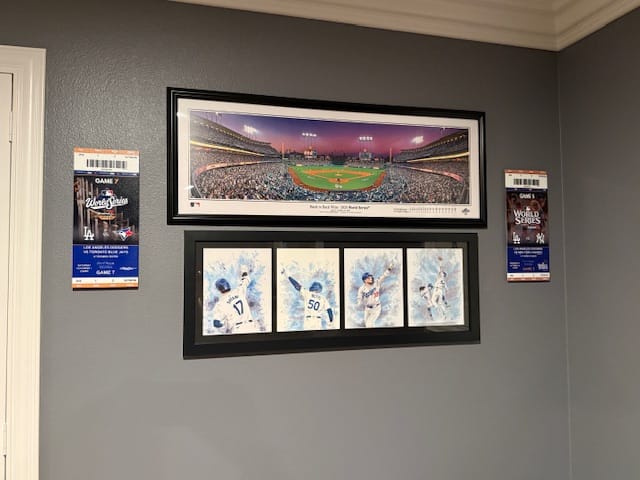 Customer photo review of Los Angeles Dodgers 2025 World Series Ticket Stub Single Layer Metal Wall Art