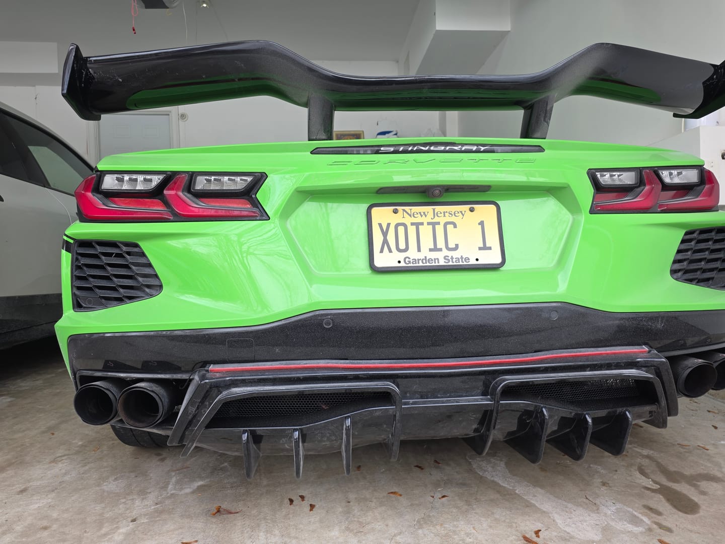 Customer photo review of Corvette C8 Rear Bumper Add-On Diffuser Splitter Lip