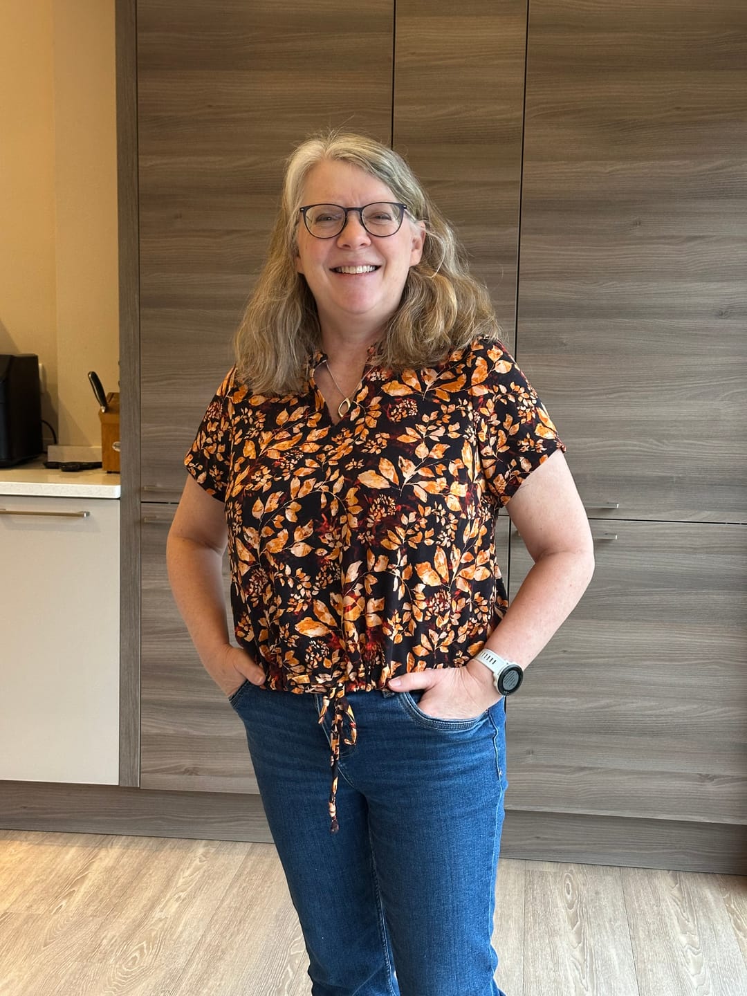 Customer photo review of All Over Leaves Viscose Twill Fabric