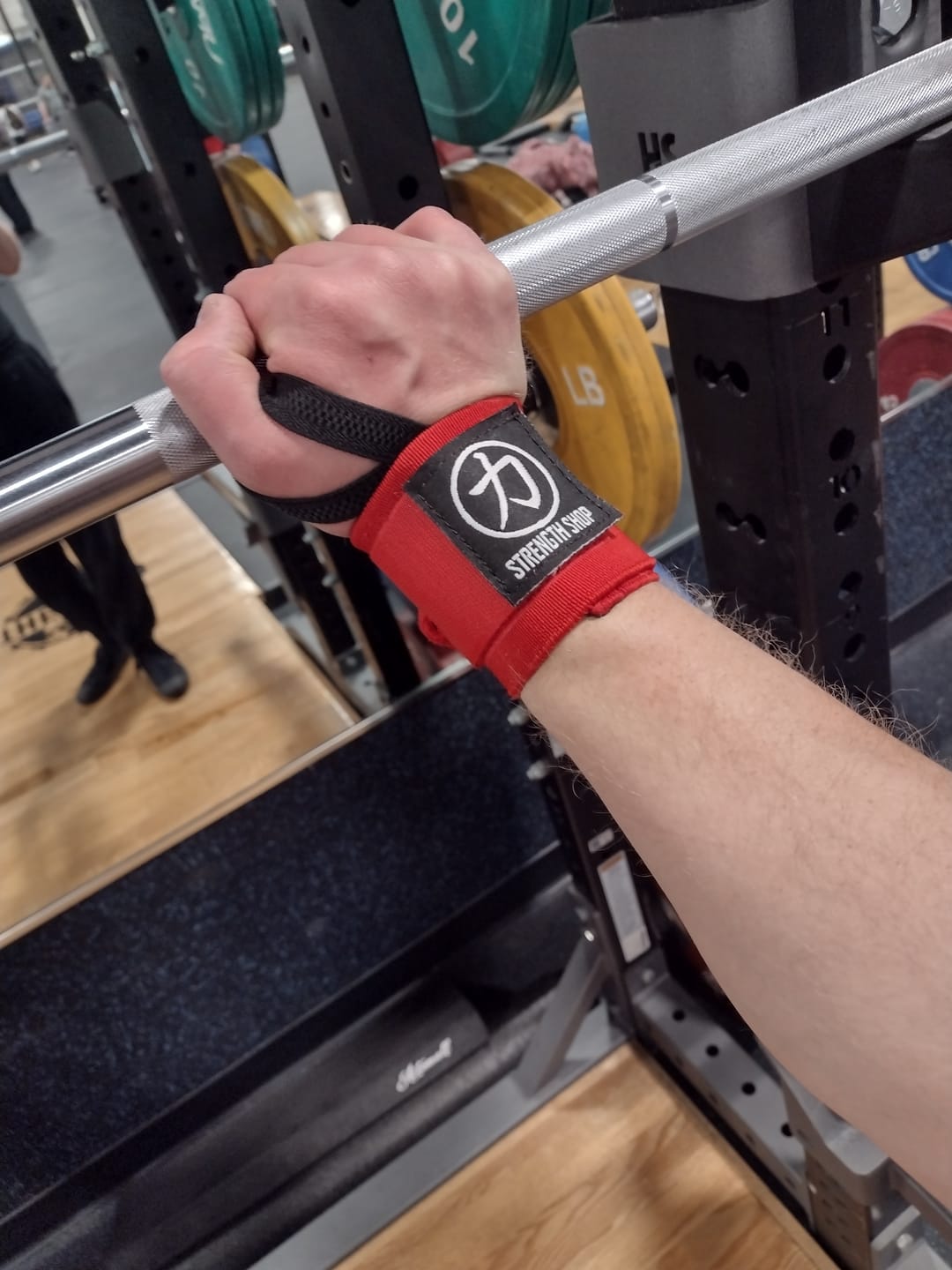 Customer photo review of Heavy Wrist Wraps - Red