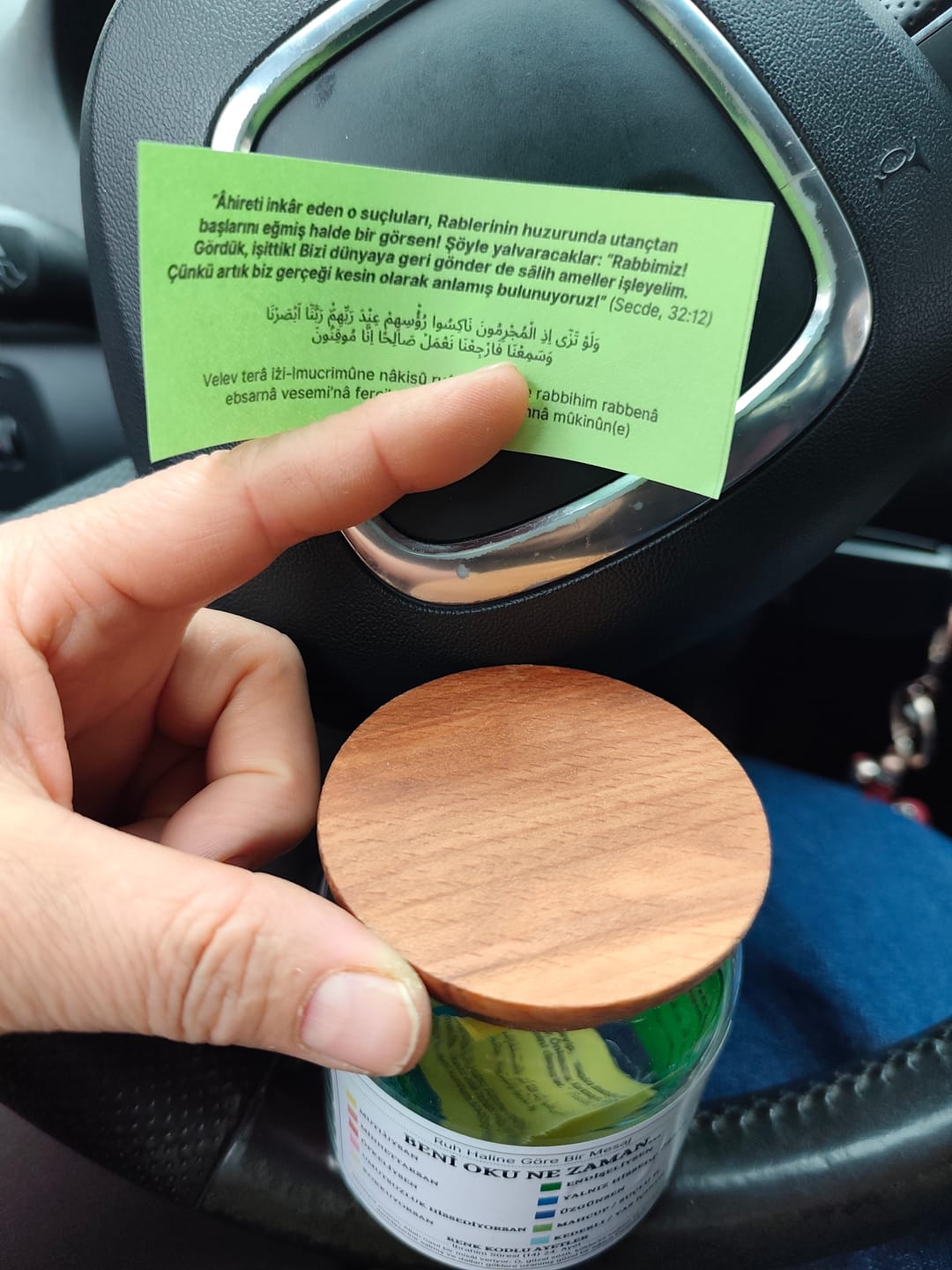 Customer photo review of Huzur Kavanoz - 140 Ayet - 10 Renkli