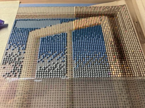 Customer photo review of 5D Diamond Painting – Fenster Strandblick