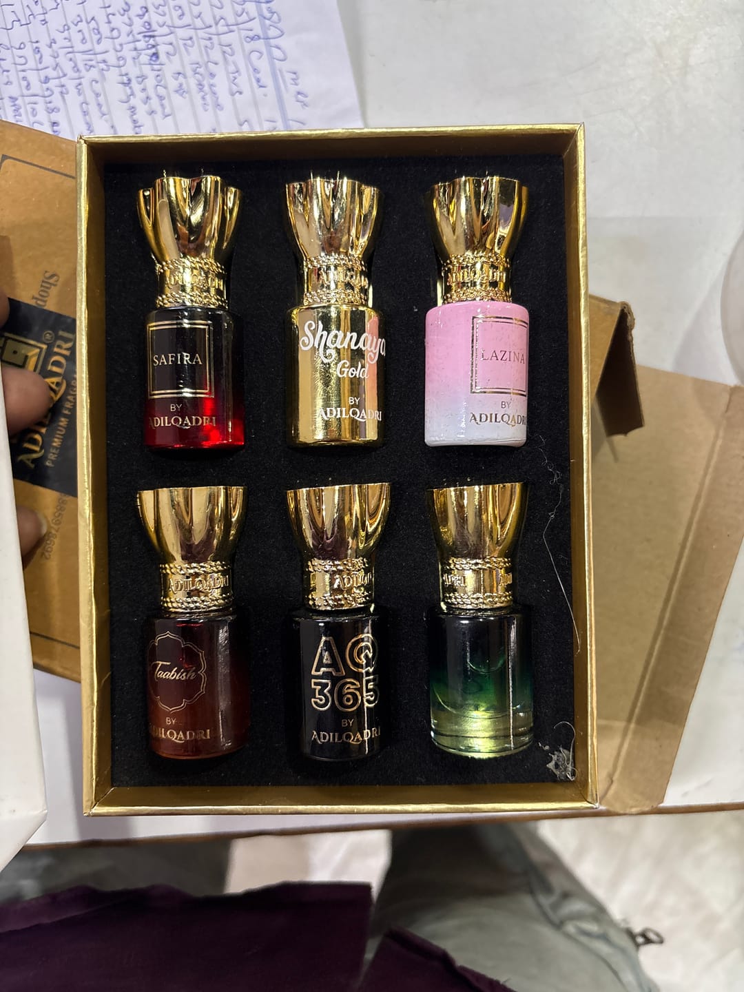 Customer photo review of Essensia Luxury Attar Perfume Gift Set (6 x 5.5Ml)