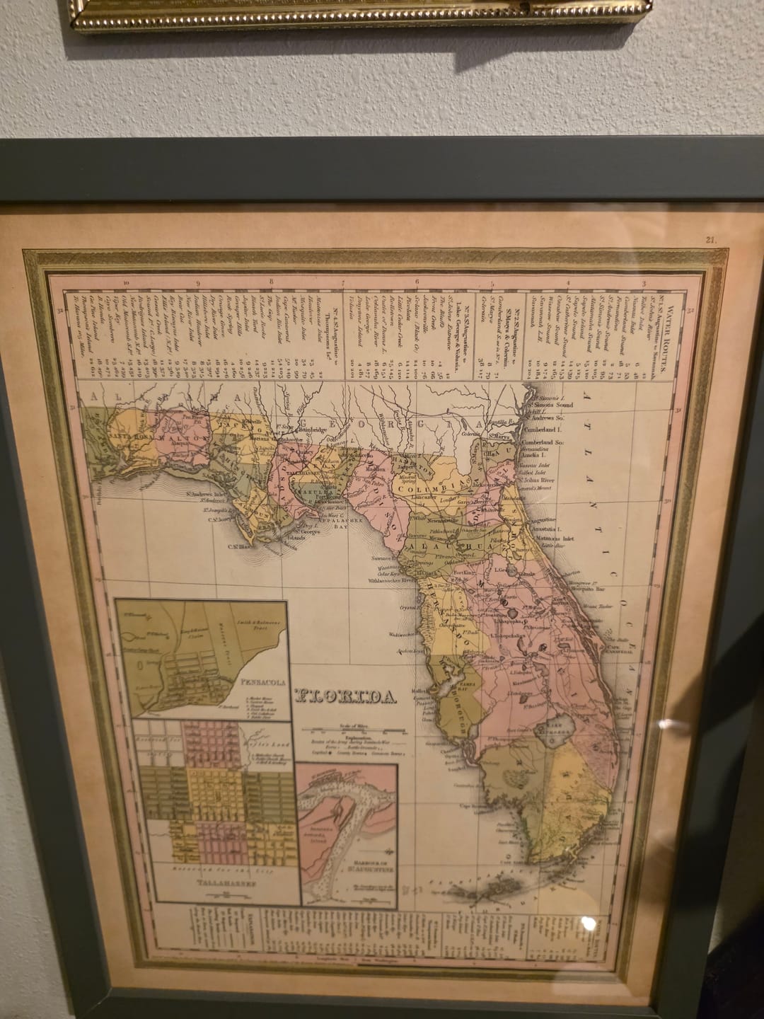 Customer photo review of Old Map of Florida by H.S. Tanner, 1839: Miami, Tampa, Orlando, St. Petersburg, Jacksonville, Cayo Lago, Keys