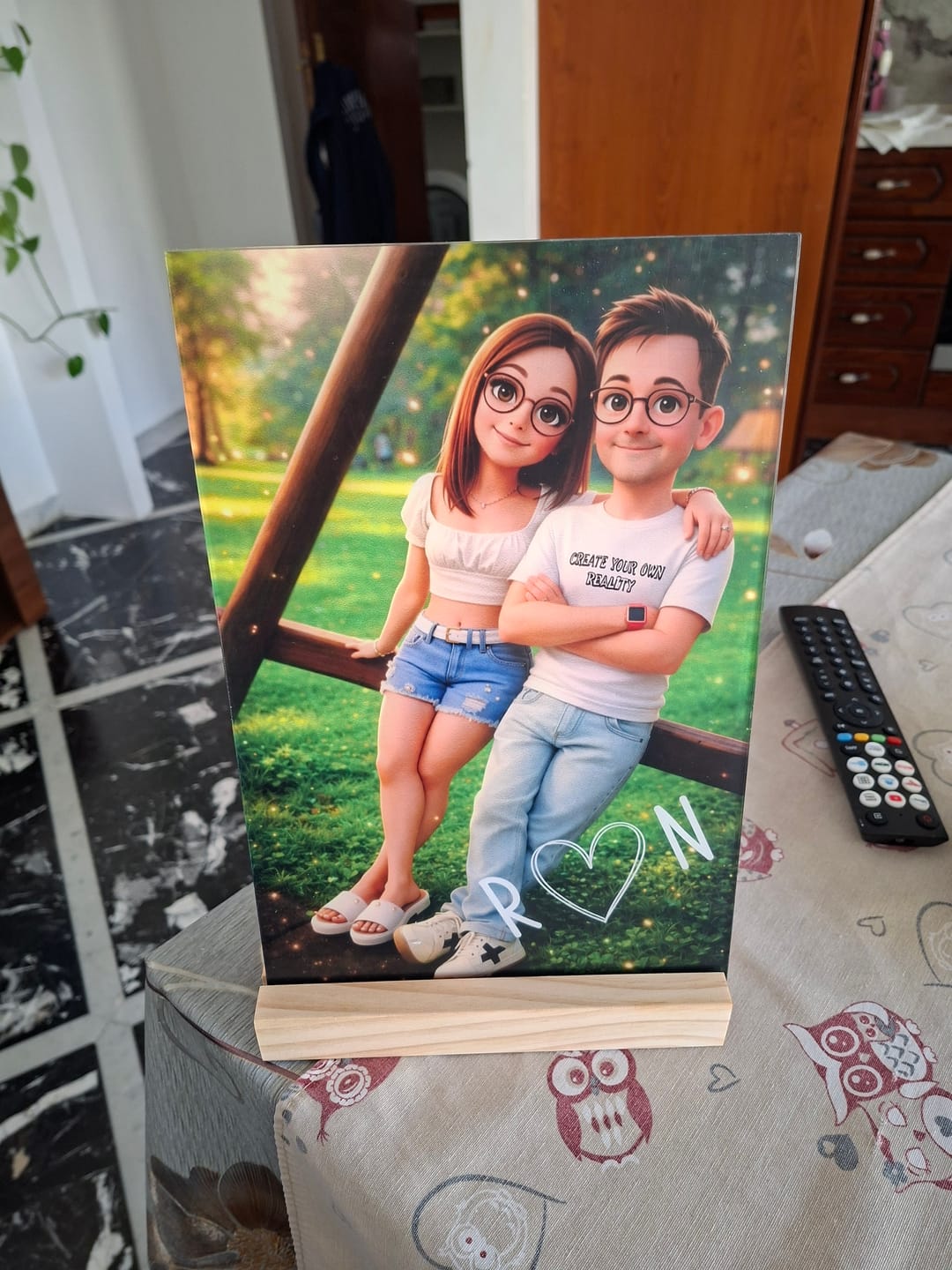 Customer photo review of Base in legno 20 x 30 cm