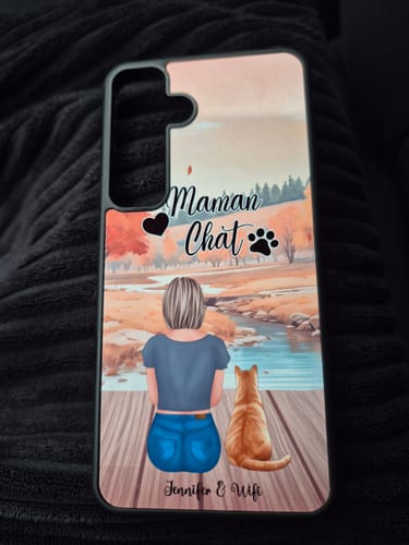 Customer photo review of Coque Personnalisée - Maman Chat