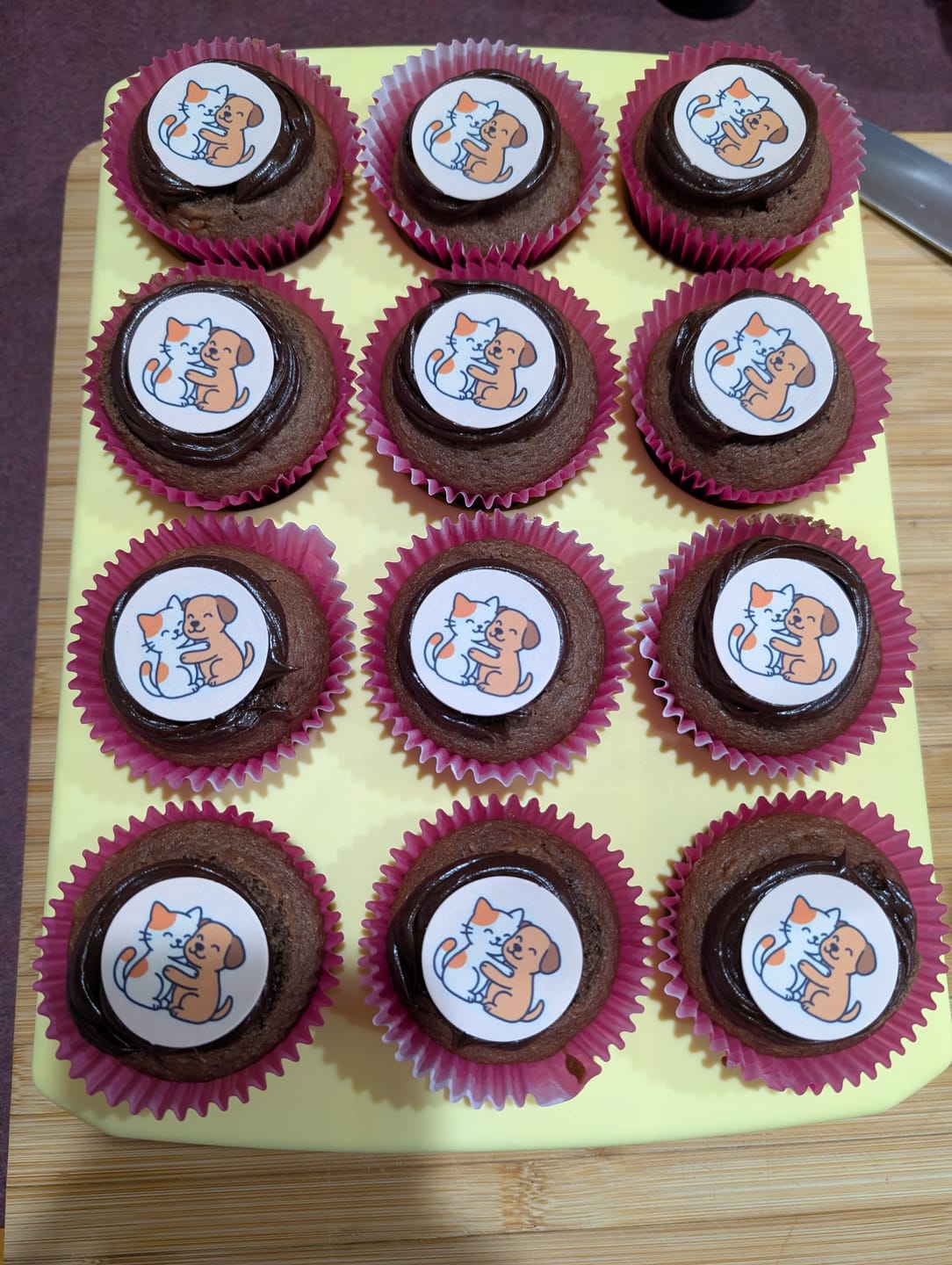 Customer photo review of 30 x 3.8 cm Small Cupcake Custom Edible Icing Images
